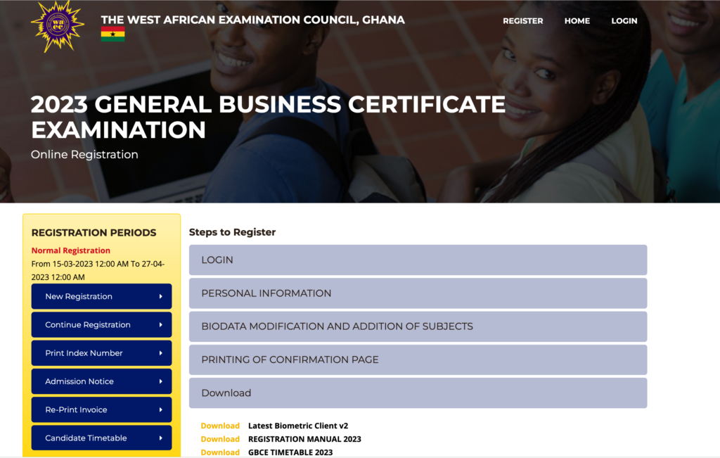 WAEC Update On Registration Of 2023 GBCE Candidates